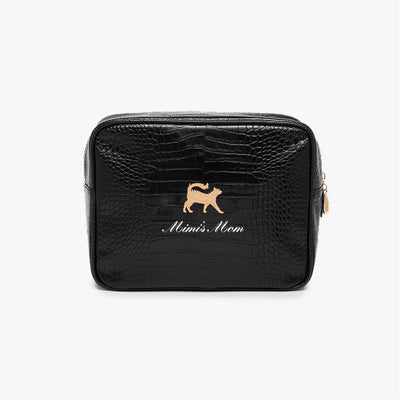 Cat Mom Small Croc Pouch