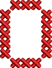 0 Cross Stitch Red Embroidered Icon