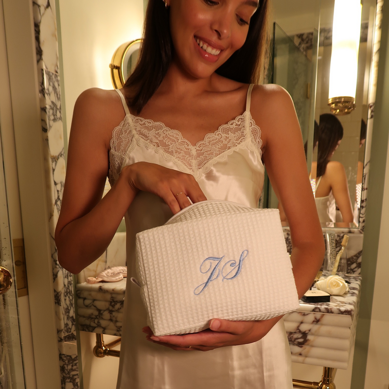 Classic Monogram Waffle Pouch