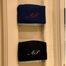 Monogram Waffle Pouch