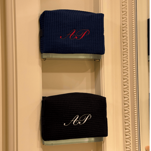 Monogram Waffle Pouch