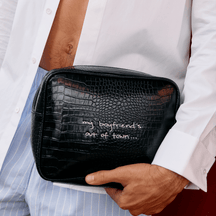 Handwriting Croc Pouch