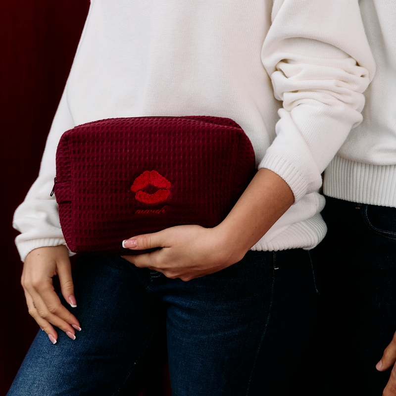 Custom Kiss Waffle Pouch