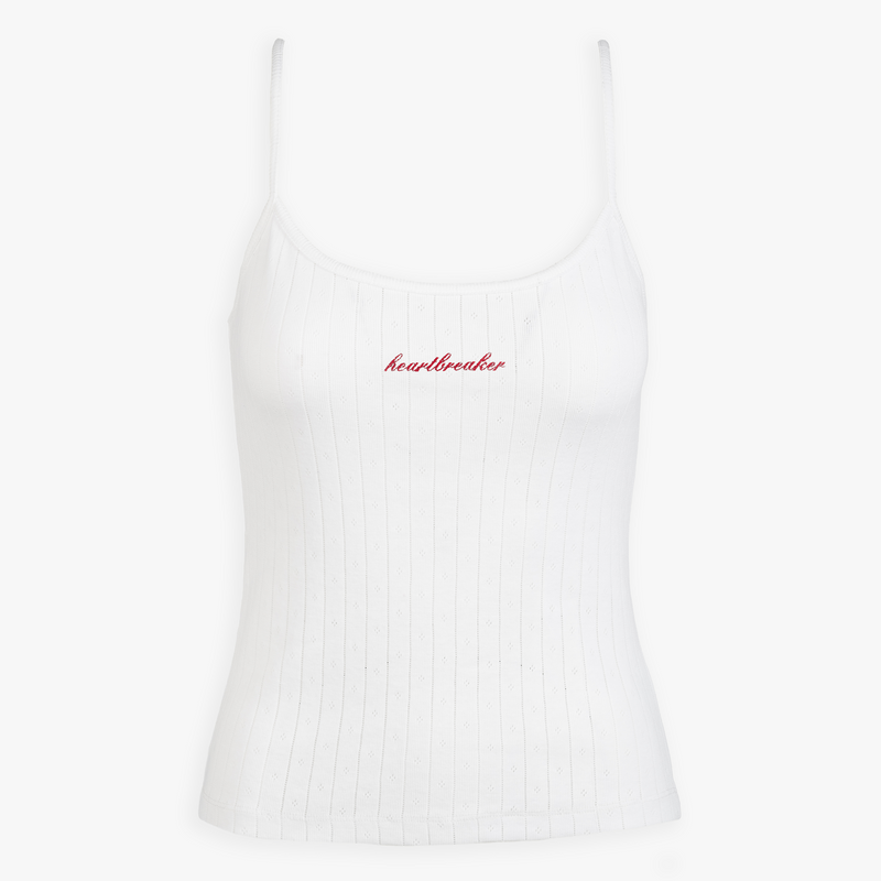 Custom Note Pointelle Tank Top