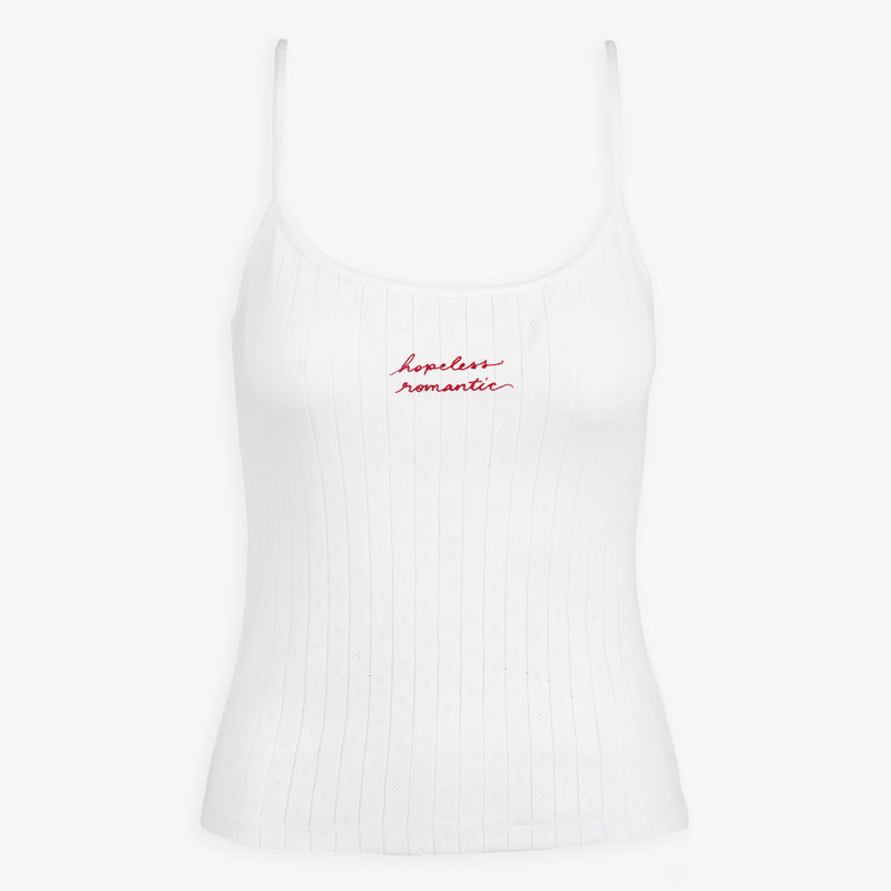Custom Handwriting Pointelle Tank Top