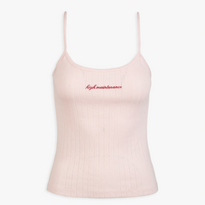 Custom Note Pointelle Tank Top