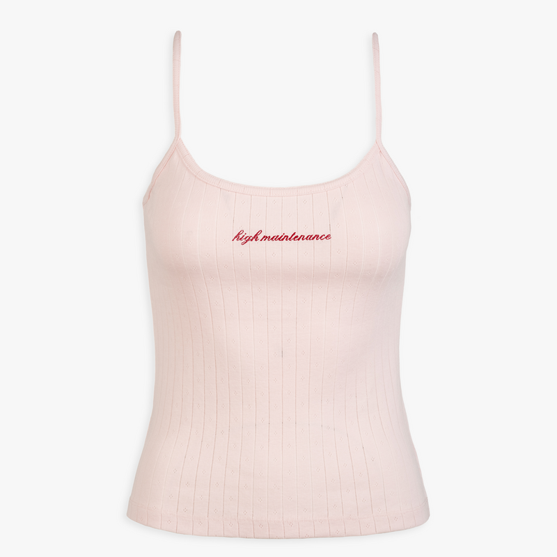 Custom Note Pointelle Tank Top