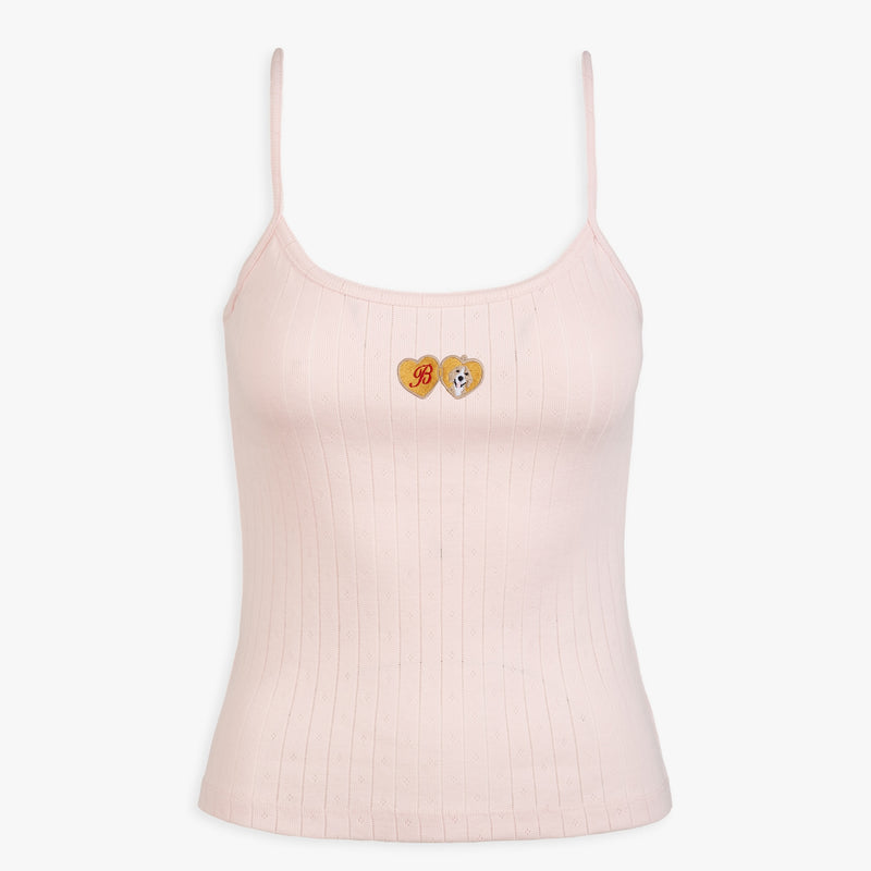 Valentine's Day Dog Pointelle Tank Top