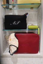 Monogram Croc Pouch