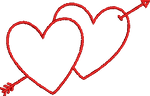 Arrow Hearts Red