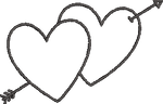 Arrow Hearts Black