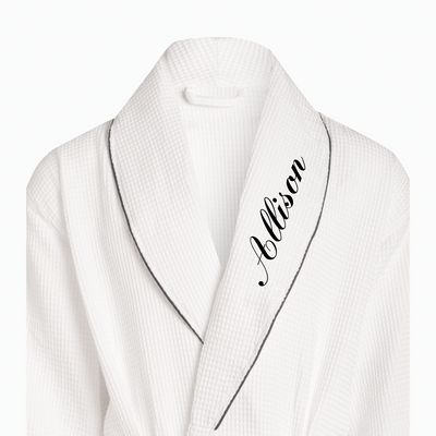 Custom Text Waffle Robe