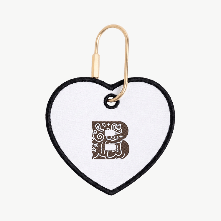 Bandana Initial Heart Charm