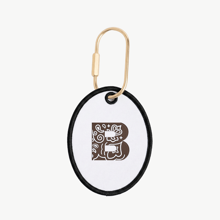 Bandana Initial Oval Charm