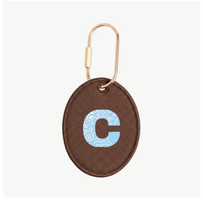 Bandana Initial Oval Charm