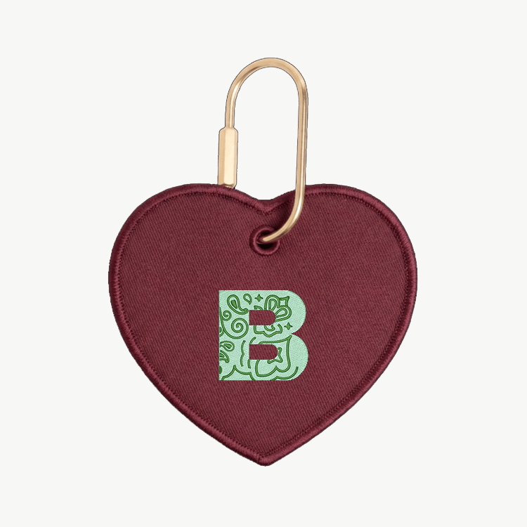 Bandana Initial Heart Charm
