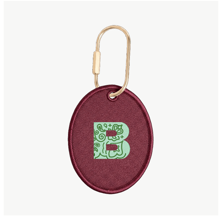 Bandana Initial Oval Charm