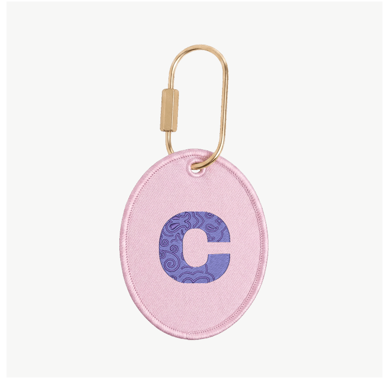 Bandana Initial Oval Charm