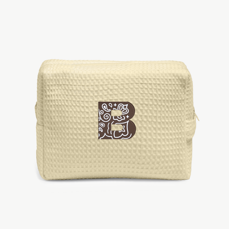 Bandana Initial Waffle Pouch