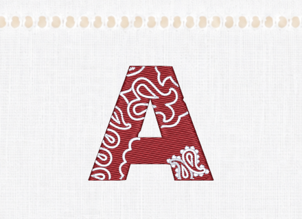 Bandana Initial Cocktail Napkin