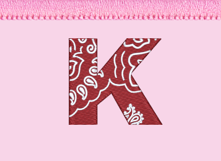 Bandana Initial Oval Charm