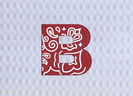 Bandana Initial Waffle Pouch