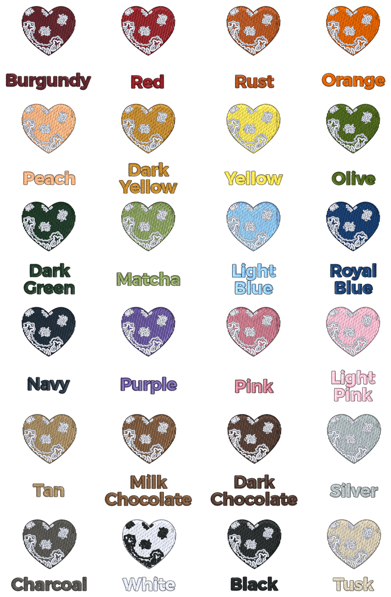 Bandana Initial Heart Charm