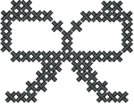 Black Cross Stitch Bow