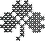 Black Cross Stitch Clover
