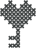 Black Cross Stitch Key