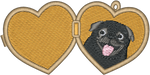 Black Pug Locket