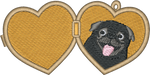 Black Pug Locket
