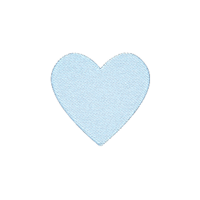 Blue Heart Embroidered Icon
