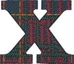 Blue Plaid X