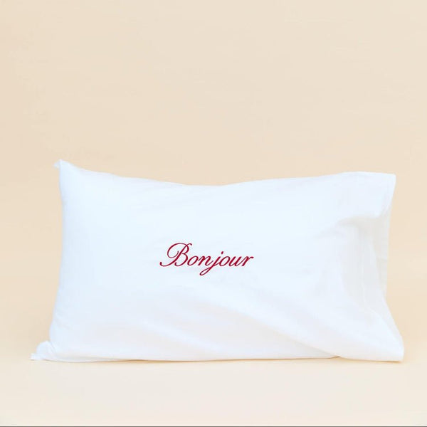 Bonjour / Bonne Nuit Pillowcase Set