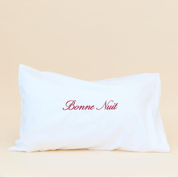 Bonjour / Bonne Nuit Pillowcase Set