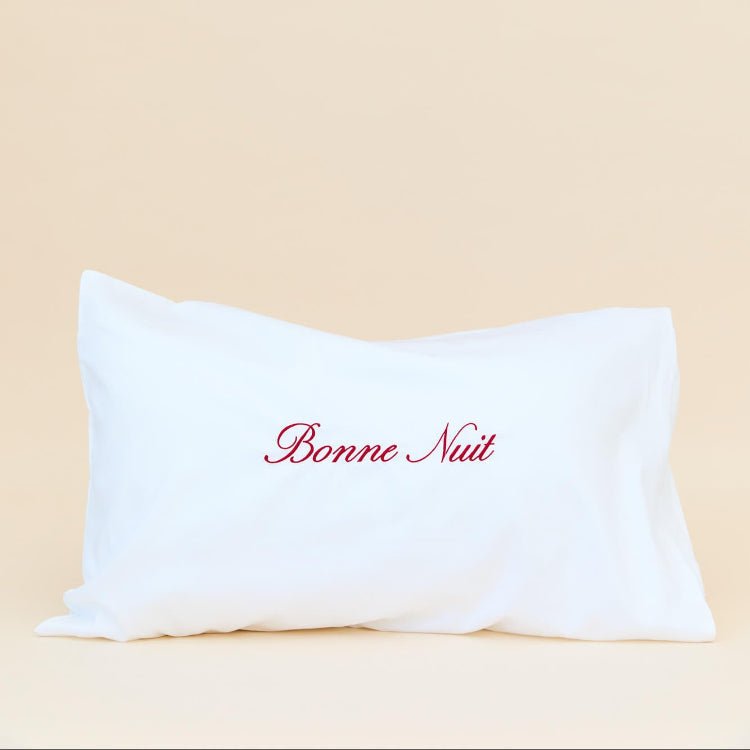 Bonjour / Bonne Nuit Pillowcase Set