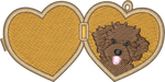 Brown Doodle Locket
