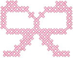 Bubblegum Cross Stitch Bow