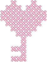 Bubblegum Cross Stitch Key