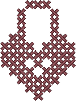 Burgundy Cross Stitch Lock