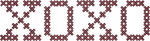 Burgundy Cross Stitch XOXO
