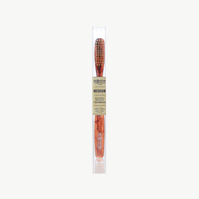 C.O. Bigelow Natural Bristle Toothbrush - Tortoise (Medium)