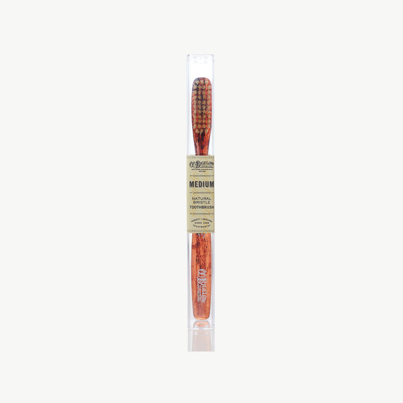C.O. Bigelow Natural Bristle Toothbrush - Tortoise (Medium)