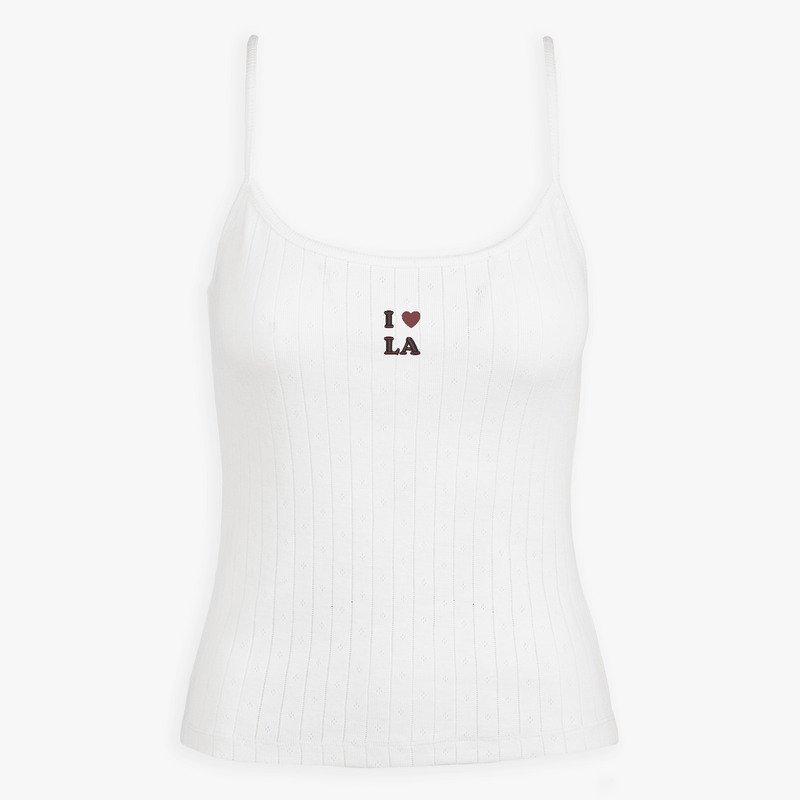 California Icon Pointelle Tank Top