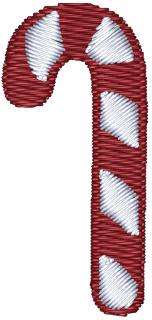 Candy Cane Embroidered Icon