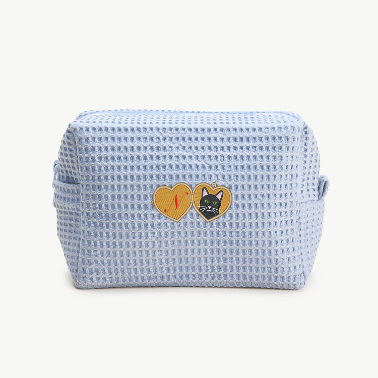 Cat Locket Waffle Pouch