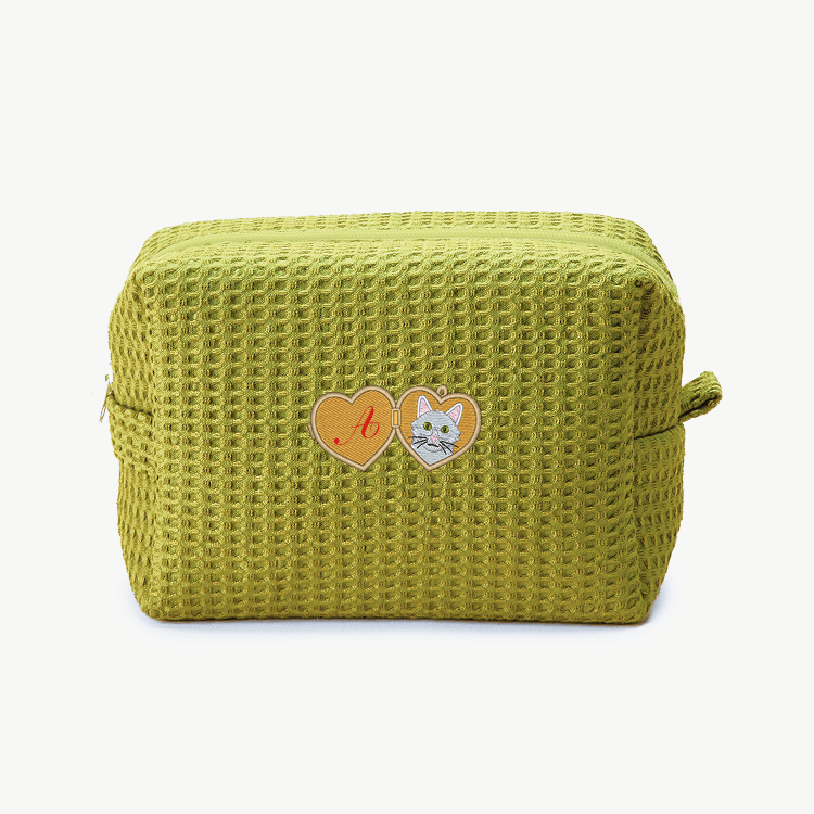 Cat Locket Waffle Pouch