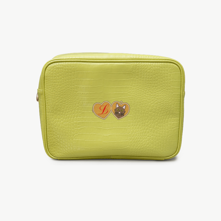 Cat Locket Croc Pouch