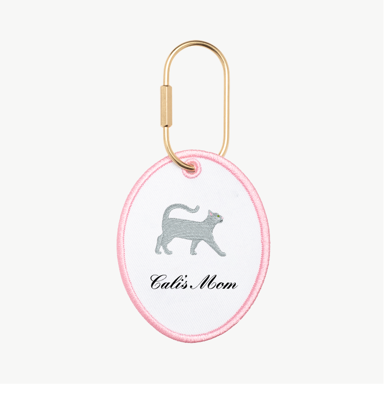 Cat Mom Oval Charm